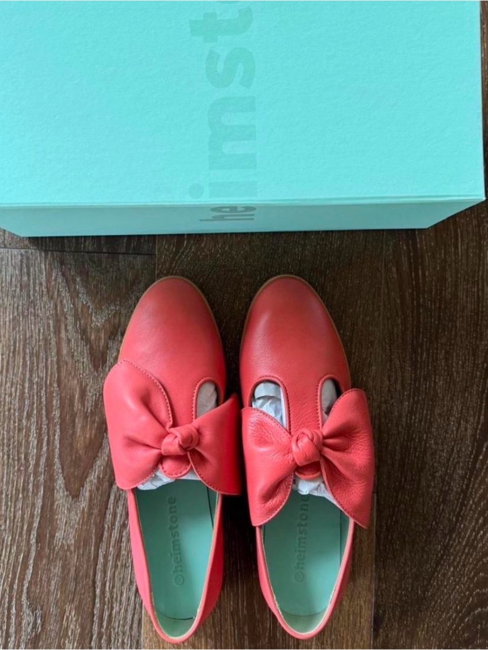 Coral Bow Slip-On Flats